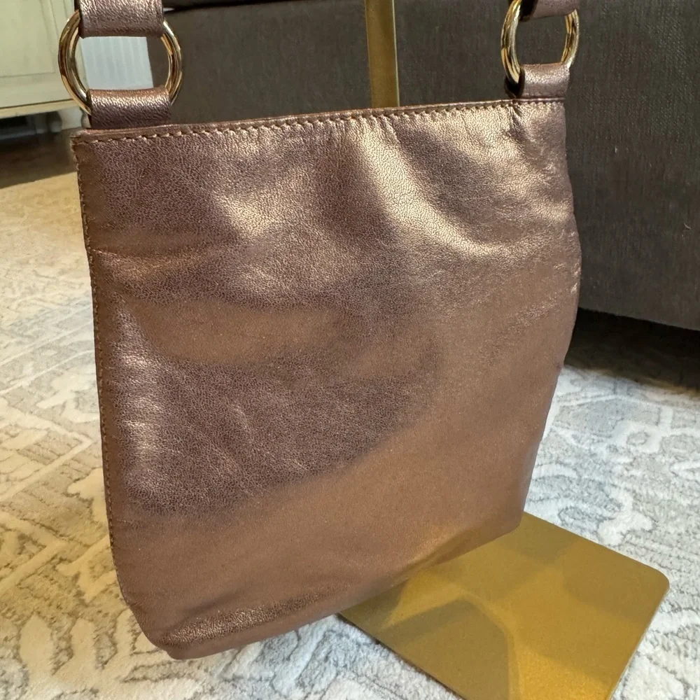 Michael Kors Bronze crossbody with gold hardware